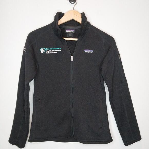 Patagonia Jackets & Blazers - Patagonia Women's Black Full Zip Better Sweater Activewear Jacket Size S *Logo
